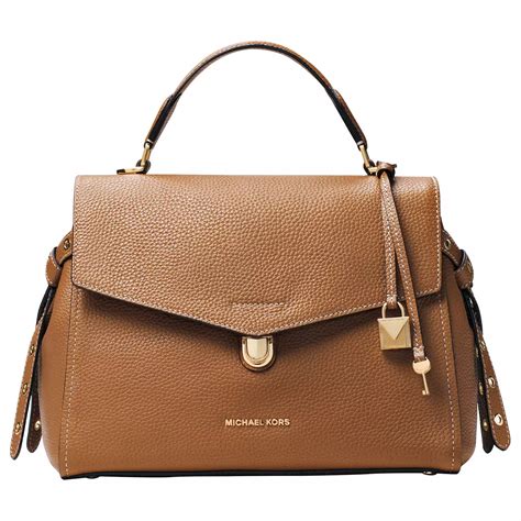 michael kors bristol medium leather satchel